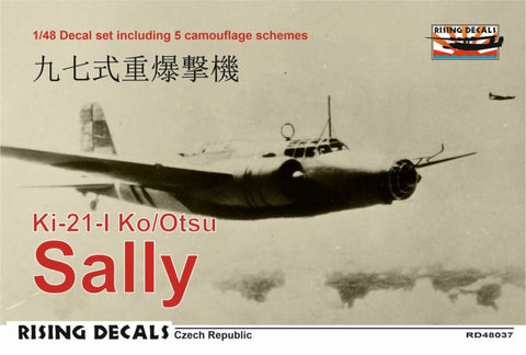 Rising Decals 48-037 1/48 Ki-21-I a/b Sally Camouflage schemes and decals for Ki-21-I a/b bombers (decals for 5 a/c)