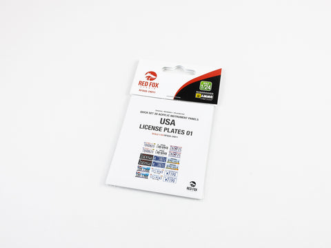 Red Fox Stadio RFSQS-24011 1/24 USA License plates vol.01 (For Universal)