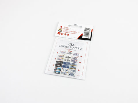Red Fox Stadio RFSQS-24011 1/24 USA License plates vol.01 (For Universal)