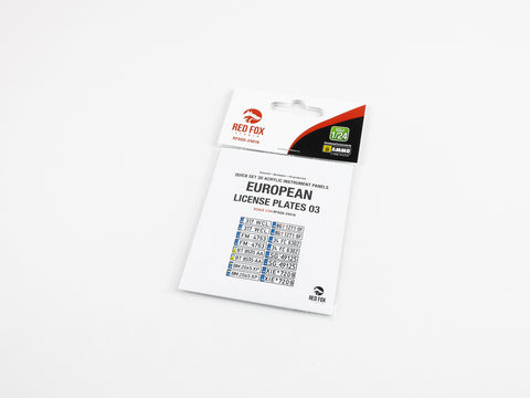 Red Fox Stadio RFSQS-24016 1/24 European Lincense plates vol.03 (For Universal)