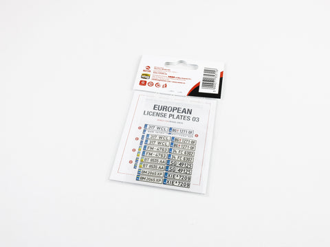 Red Fox Stadio RFSQS-24016 1/24 European Lincense plates vol.03 (For Universal)