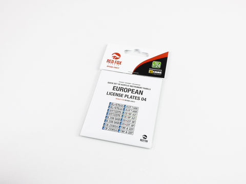 Red Fox Stadio RFSQS-24017 1/24 European Lincense plates vol.04 (For Universal)