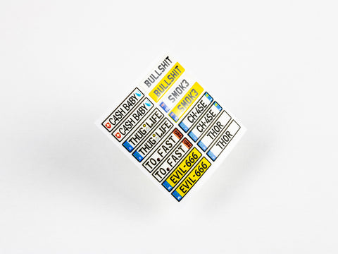 Red Fox Stadio RFSQS-24019 1/24 Uniqie License plates vol.01 (For EU form) (For Universal)