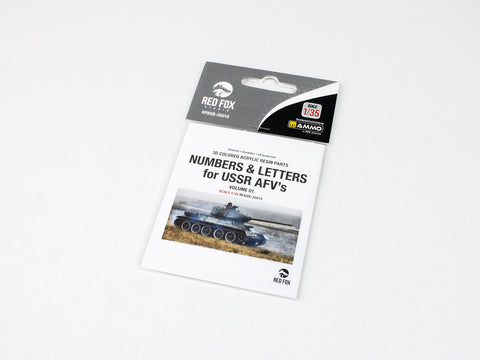 Red Fox Stadio RFSQS-35015 1/35 Numbers & Letters for USSR AFV's Vol.01 (For Universal)