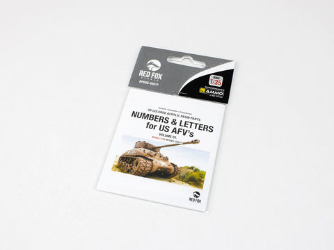 Red Fox Stadio RFSQS-35017 1/35 Numbers & Letters for US AFV's Vol.01 (For Universal)