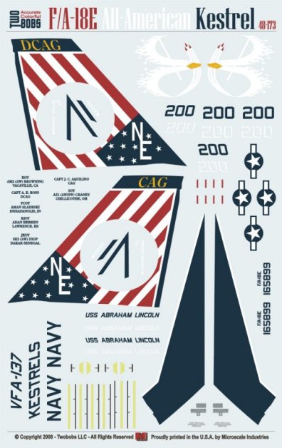 Two Bobs 48-173 1/48 F/A-18E All American Kestrels