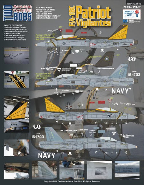 Two Bobs 48-192 1/48 VFA-151 Patriot Vigilante F/A-1