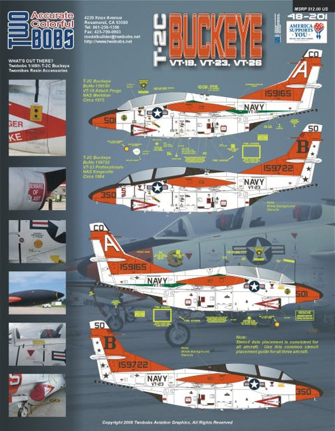Two Bobs 48-201 1/48 U.S. Navy Training Squadron Part 2: T-2C Buckeye