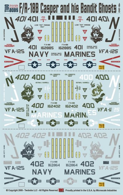 Two Bobs 48-210 1/48 F/A-18B Casper and His Bandit Ghosts