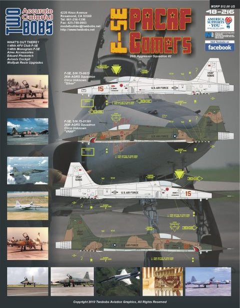 Two Bobs 48-216 1/48 Pacific Air Forces Gommers Part 2 F-5E