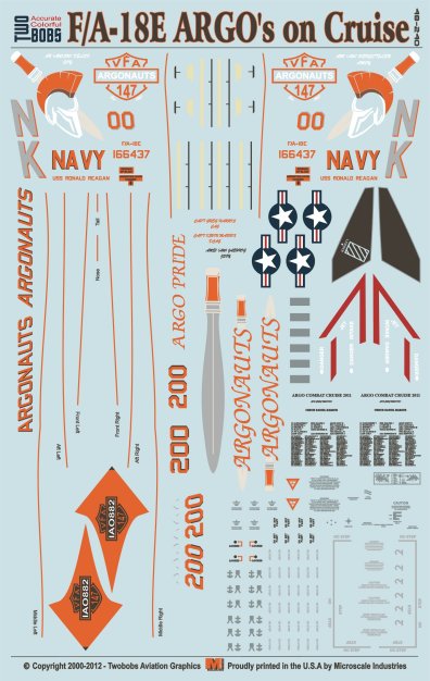 Two Bobs 48-240 1/48 F/A-18E Super Hornet VFA-147 Argos on Cruise