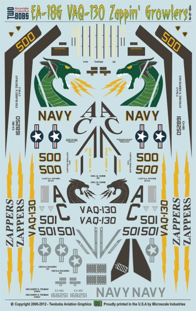 Two Bobs 48-241 1/48 EA-18G Growler VAQ-130 Zappin Growlers