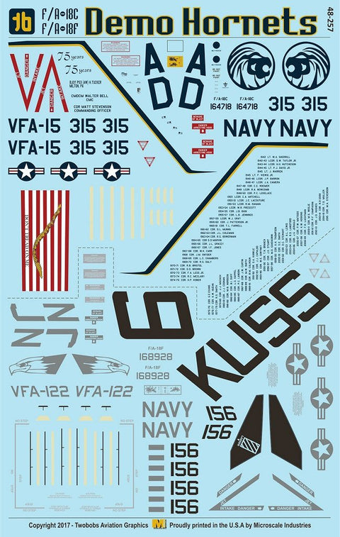 Two Bobs 48-257 1/48 F/A-18C F/A-18F Demo Hornet