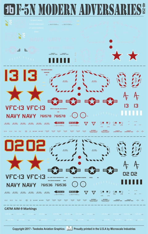 Two Bobs 48-258 1/48 F-5N Modern Adversary