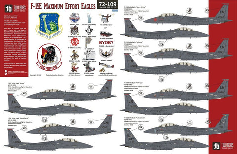 Two Bobs 72-109 1/72 F-15E Strike Eagle Maximum Effort Eagles