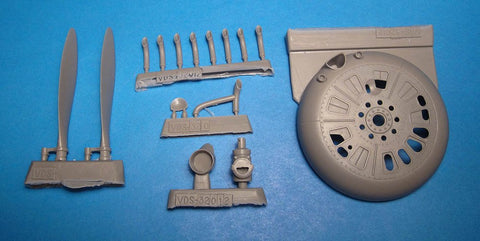 Vector VDS32012 1/32 I-153 "Chaika" Cowl, Prop, Exhaust Pipes