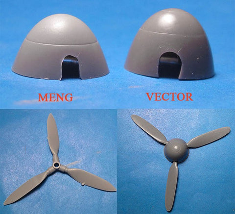 Vector VDS48068 1/48 Me 410 Corrected Propellers & Spinners (for Meng Model)
