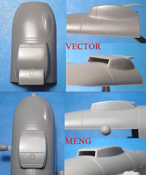 Vector VDS48070 1/48 Me 410 Corrected Oil Coolers (for Meng Model)