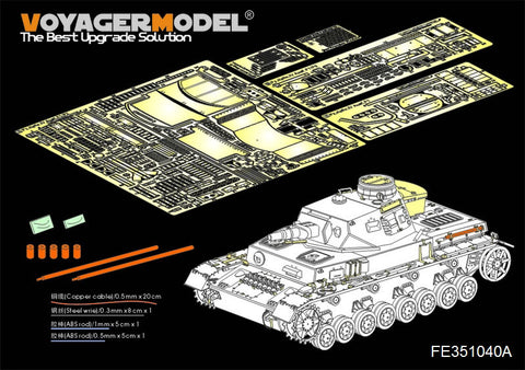 Voyager Model PE351040A 1/35 WWII German Army Panzer IV Ausf. F1 Basic Set (No Shells) (for Border BT-003)