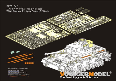 Voyager Model PE351042 1/35 WWII German Army Panzer IV Ausf. F2 Basic Set (for Border BT-003)