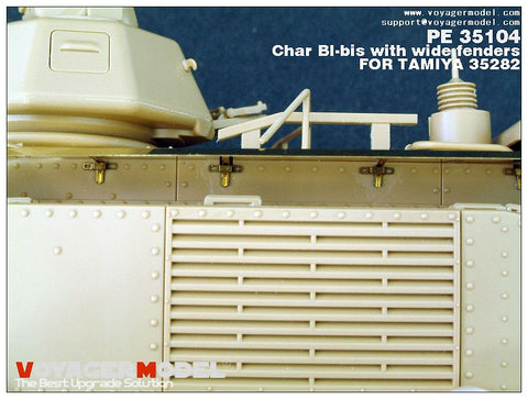 Voyager Model PE35104 1/35 Char B1 bis Wide Fender Photo-Etched Set (for Tamiya 35282)