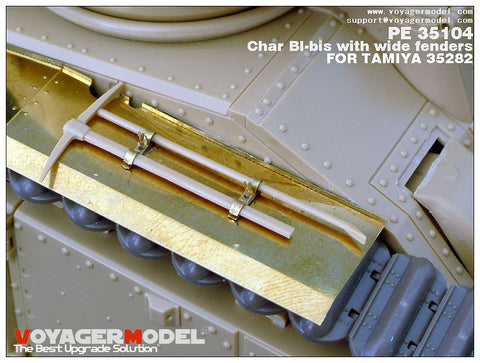 Voyager Model PE35104 1/35 Char B1 bis Wide Fender Photo-Etched Set (for Tamiya 35282)