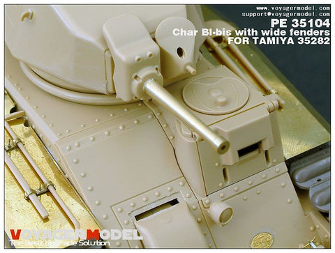Voyager Model PE35104 1/35 Char B1 bis Wide Fender Photo-Etched Set (for Tamiya 35282)