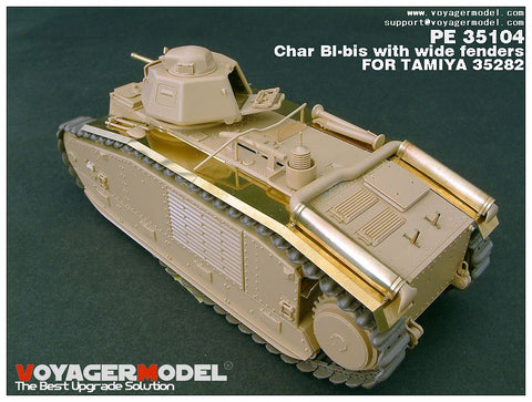 Voyager Model PE35104 1/35 Char B1 bis Wide Fender Photo-Etched Set (for Tamiya 35282)