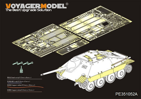 Voyager Model PE351052A 1/35 WWII German Army Sd.Kfz.138/2 Hetzer Tank Destroyer Early Version (No Gun Barrel) (for Academy 13278)
