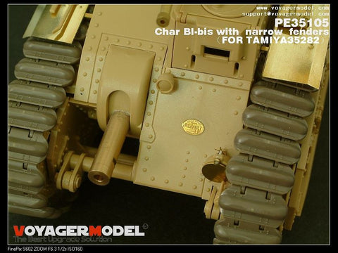 Voyager Model PE35105 1/35 Char B1 bis Narrow Fender Photo-Etched Set (for Tamiya 35282)