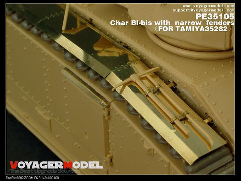 Voyager Model PE35105 1/35 Char B1 bis Narrow Fender Photo-Etched Set (for Tamiya 35282)