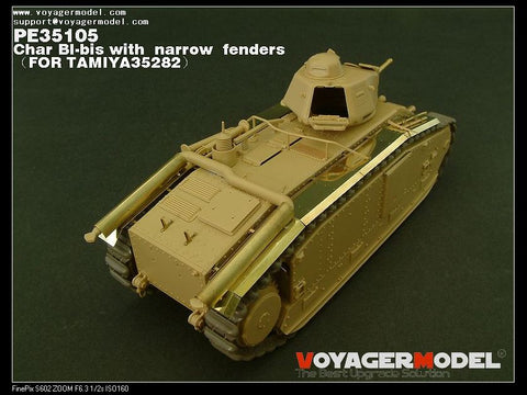 Voyager Model PE35105 1/35 Char B1 bis Narrow Fender Photo-Etched Set (for Tamiya 35282)