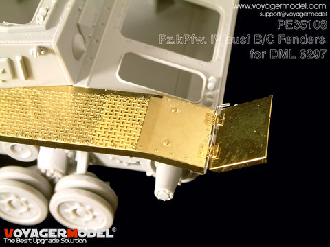 Voyager Model PE35108 1/35 Panzer IV Ausf. B/C Fender Photo-Etched Set (for Dragon 6297)