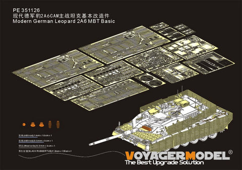 Voyager Model PE351126 1/35 Modern German Leopard 2A6 MBT Basic (for Rye Field Model)