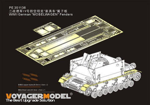 Voyager Model PE351136 1/35 WWII German "Möbelwagen" Fenders (BORDER BT-007)