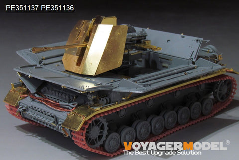 Voyager Model PE351137A 1/35 WWII German Sd.Kfz.161/3 37mm Flak Panzer IV Self-Propelled Anti-Aircraft Gun (Sf) "Möbelwagen" (BORDER BT-007)