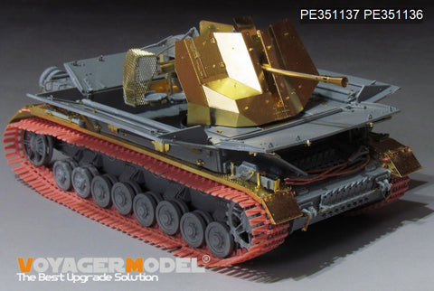 Voyager Model PE351137A 1/35 WWII German Sd.Kfz.161/3 37mm Flak Panzer IV Self-Propelled Anti-Aircraft Gun (Sf) "Möbelwagen" (BORDER BT-007)
