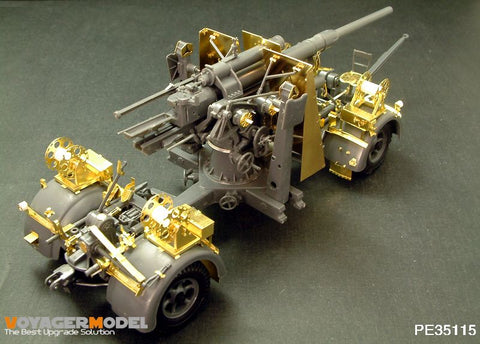 Voyager Model PE35115 1/35 88mm Flak 36/37 & Zündapp Photo-Etched Parts Set (for Tamiya 35017/35283)