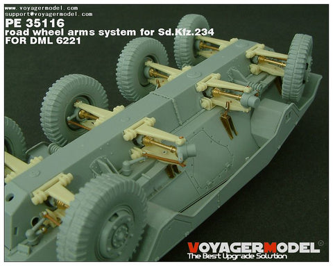Voyager Model PE35116 1/35 Sd.Kfz.234 Series Suspension Photo-Etched Set (for Dragon 6221)