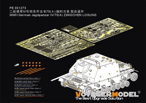 Voyager Model PE351273 1/35 WWII German Jagdpanzer IV/70(A) ZWISCHEN LOSUNG(Border BT-026 BT-028)