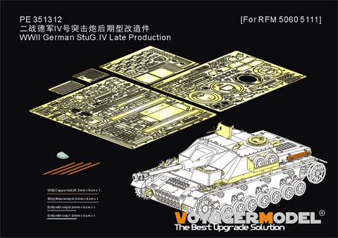 Voyager Model PE351312 1/35 WWII German StuG IV Late Production (For RFM 5060/5111)