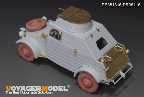 Voyager Model PE351316B 1/35 WWII German Pkw.K1 Type 823 Basic Upgrade Set with Wheels (MENG VS-017)