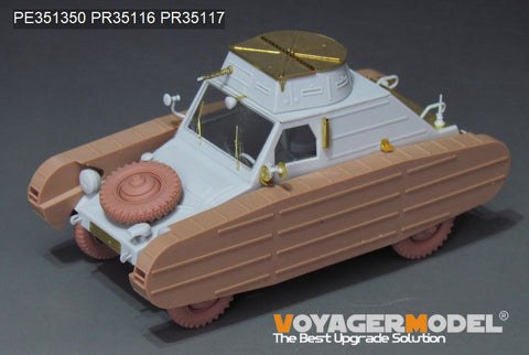 Voyager Model PE351350B 1/35 WWII German Pkw.K1 Type 823 Fake Track Upgrade Set with Wheels (MENG VS-017)