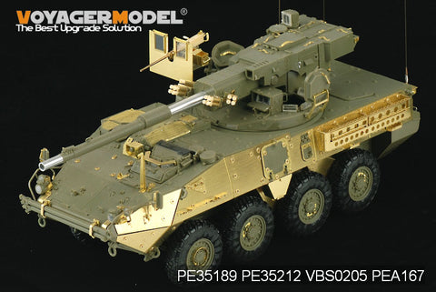 Voyager Model PE35189 1/35 Modern US M1128 Stryker MGS 105mm Wheeled Self-Propelled Gun Photo-Etched Set (for AFV35128)