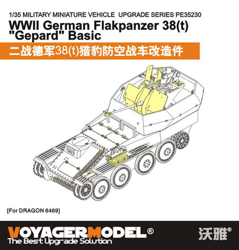Voyager Model PE35230 1/35 WWII German 38(t) Anti-Aircraft Tank "Gepard" Basic Set (Dragon 6469)