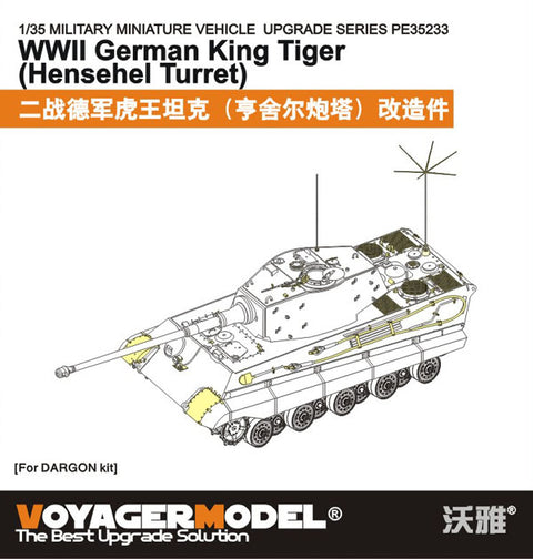 Voyager Model PE35233 1/35 WWII German King Tiger (Henschel Turret) Photo-Etched Set (for Dragon)