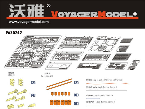 Voyager Model PE35242 1/35 WWII German Panzer III Ausf. N – s.Pz.Abt. 501 (Africa) – Photo-Etched Set (for Dragon 6431)