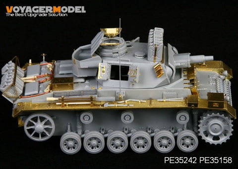 Voyager Model PE35242 1/35 WWII German Panzer III Ausf. N – s.Pz.Abt. 501 (Africa) – Photo-Etched Set (for Dragon 6431)