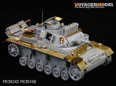 Voyager Model PE35242 1/35 WWII German Panzer III Ausf. N – s.Pz.Abt. 501 (Africa) – Photo-Etched Set (for Dragon 6431)