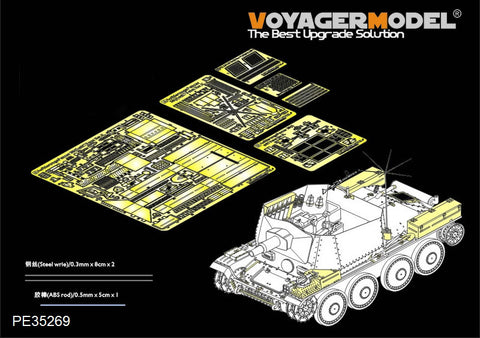 Voyager Model PE35269 1/35 WWII German 38(t) Reconnaissance Tank (Short-barreled 7.5cm Gun Variant) Photo-Etched Set (for Dragon 6310)
